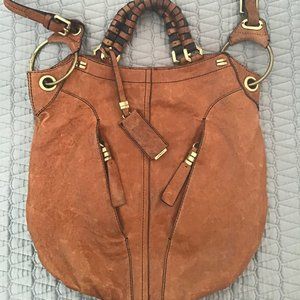Caramel Brown with Black orYANY Cross Body Bag